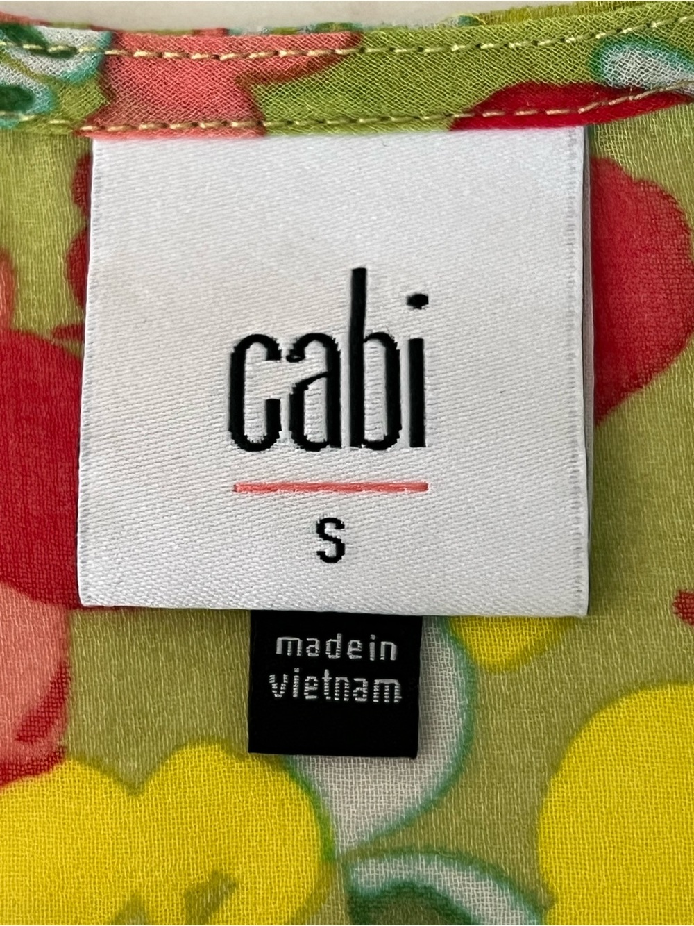 Cabi Playground Blouse Green Floral Cottagecore Boho Top Small - Picture 6 of 11